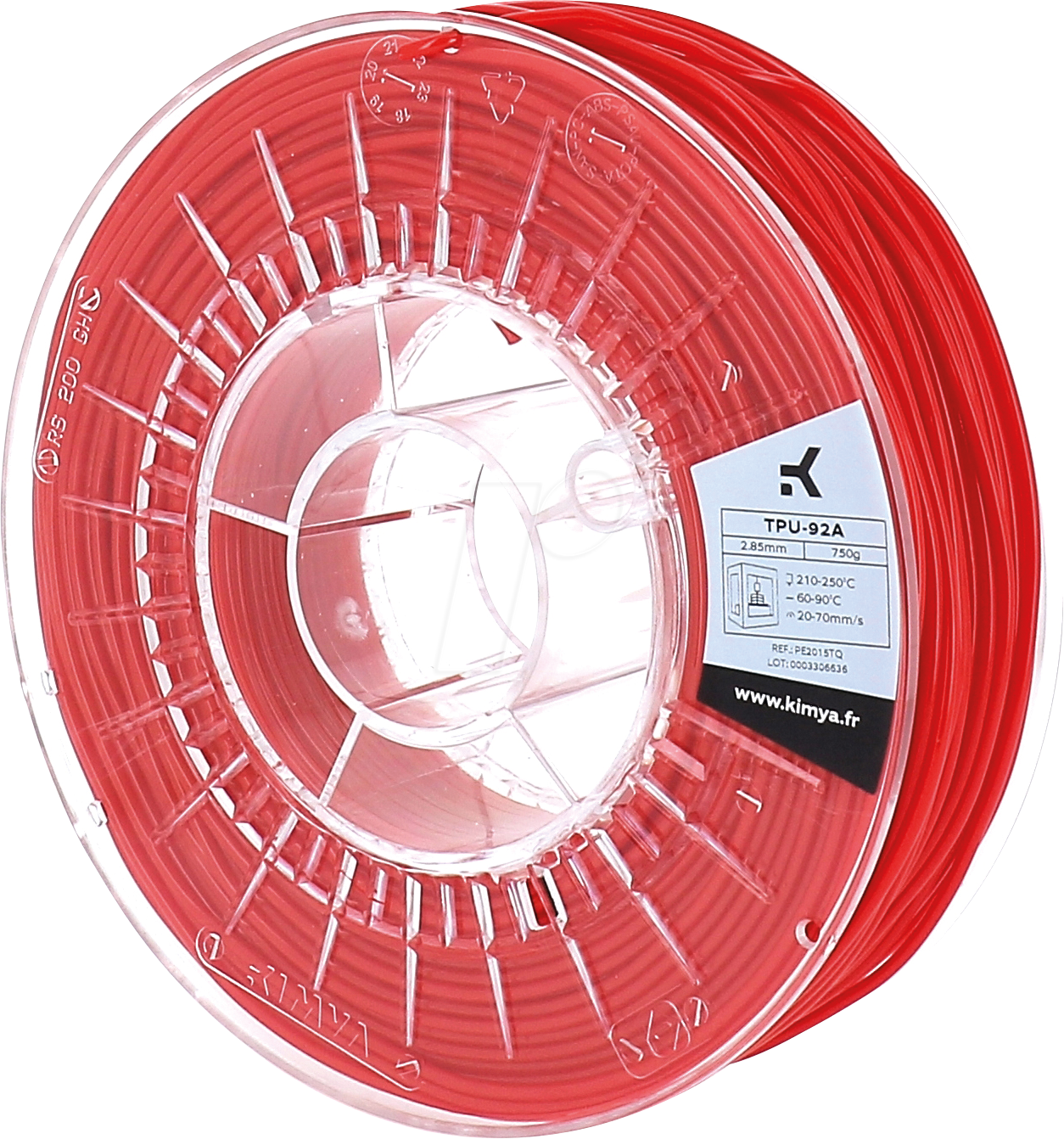 KIMYA PE2015TQ - Filament, TPU-92A, Rot, 2,85 mm, 750 g von Kimya