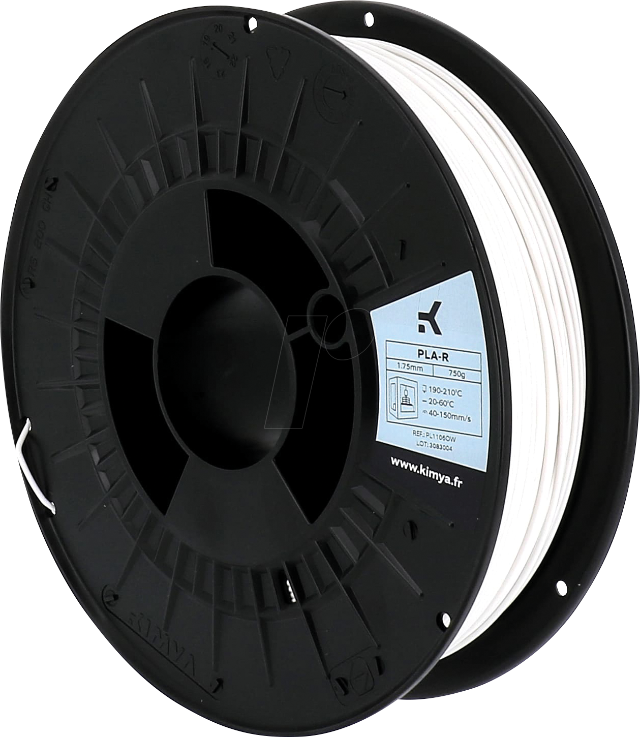 KIMYA PL1106OW - Filament, PLA-R, Weiß, 1,75 mm, 750 g von Kimya