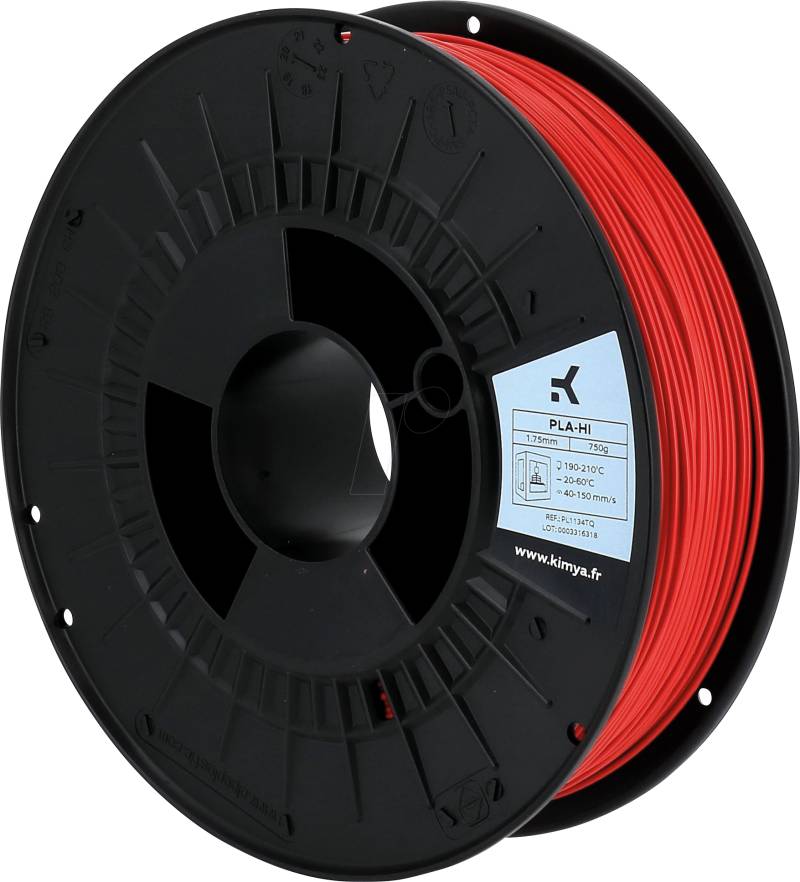 KIMYA PL1134TQ - Filament, PLA-HI, Rot, 1,75 mm, 750 g von Kimya