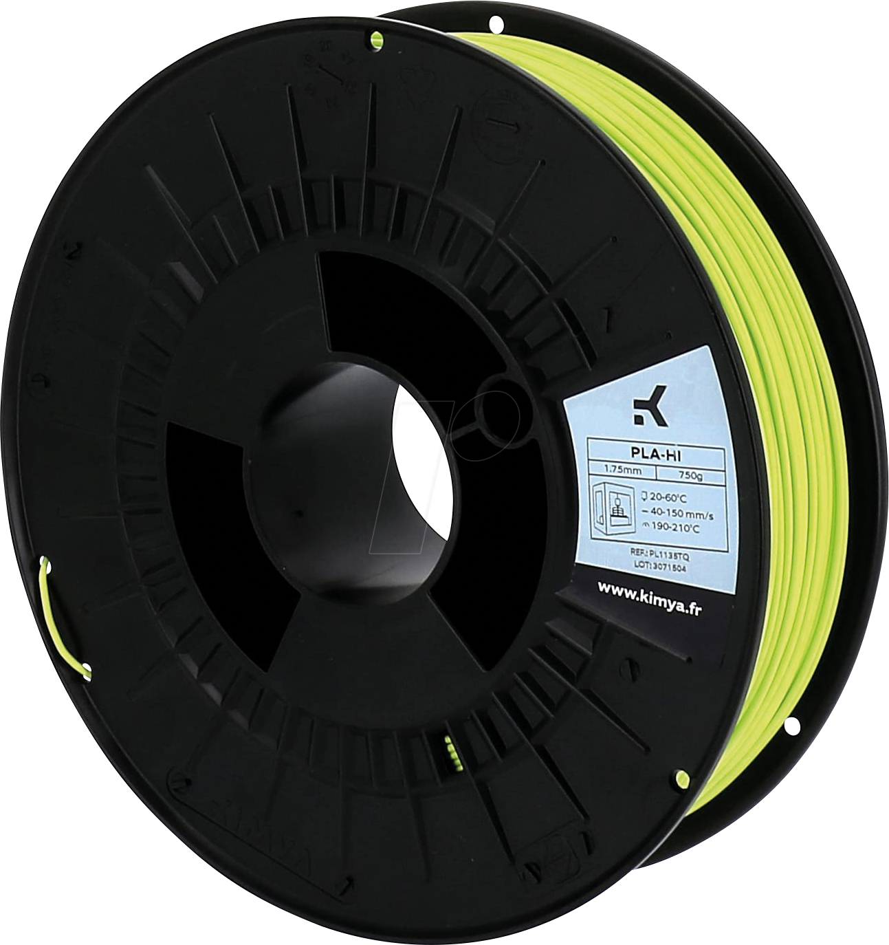 KIMYA PL1135TQ - Filament, PLA-HI, Neongrün, 1,75 mm, 750 g von Kimya