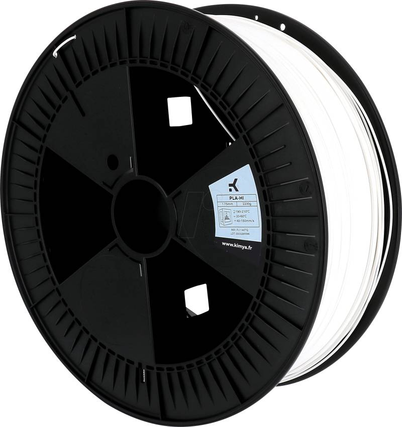 KIMYA PL1140TQ - Filament, PLA-HI, Weiß, 1,75 mm, 2.200 g von Kimya