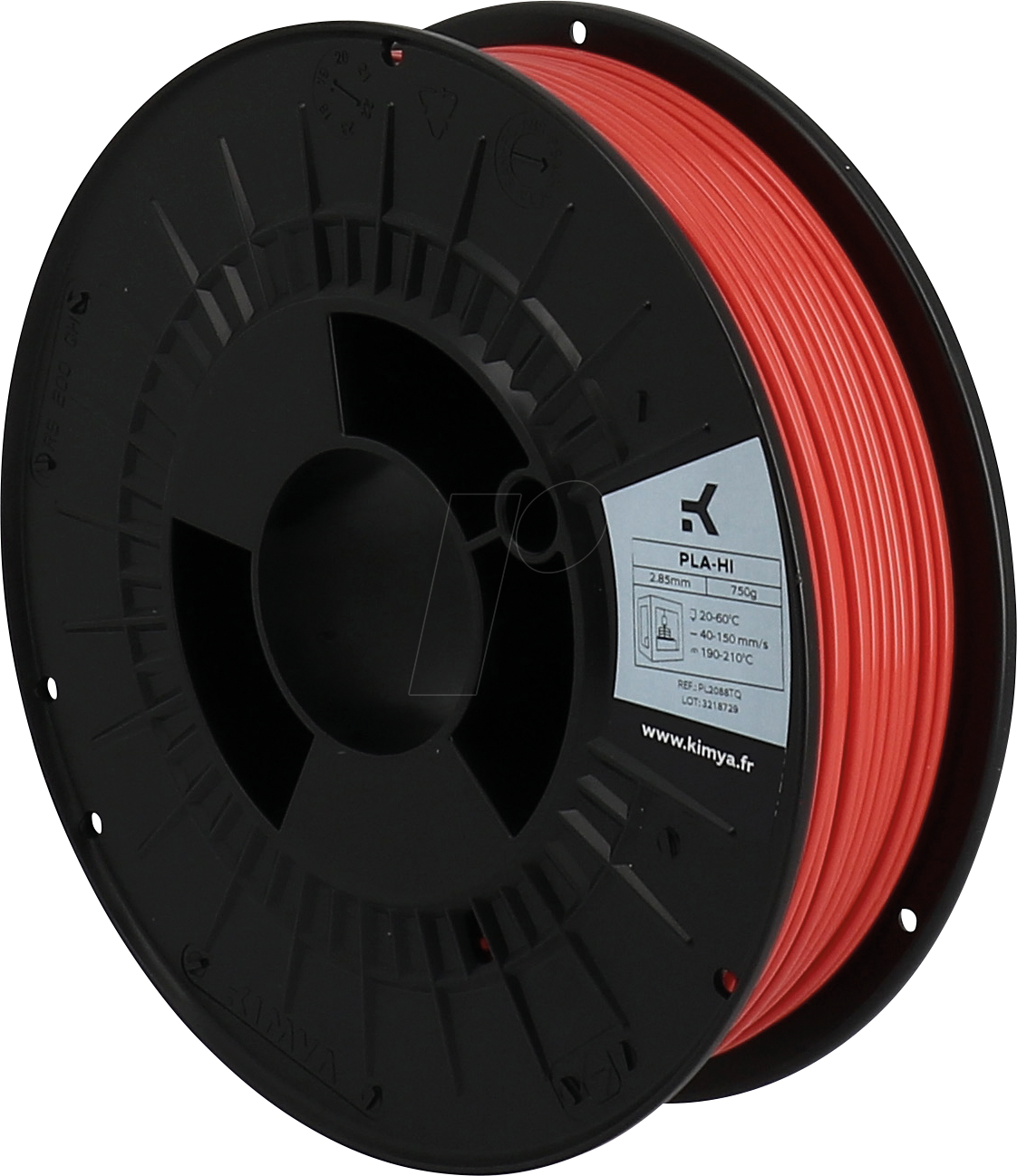 KIMYA PL2088TQ - Filament, PLA-HI, Rot, 2,85 mm, 750 g von Kimya