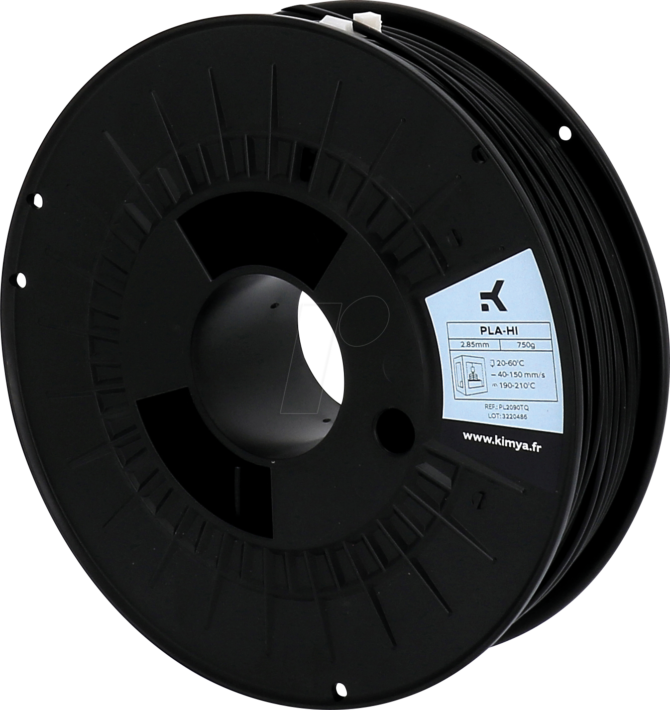 KIMYA PL2090TQ - Filament, PLA-HI, Schwarz, 2,85 mm, 750 g von Kimya