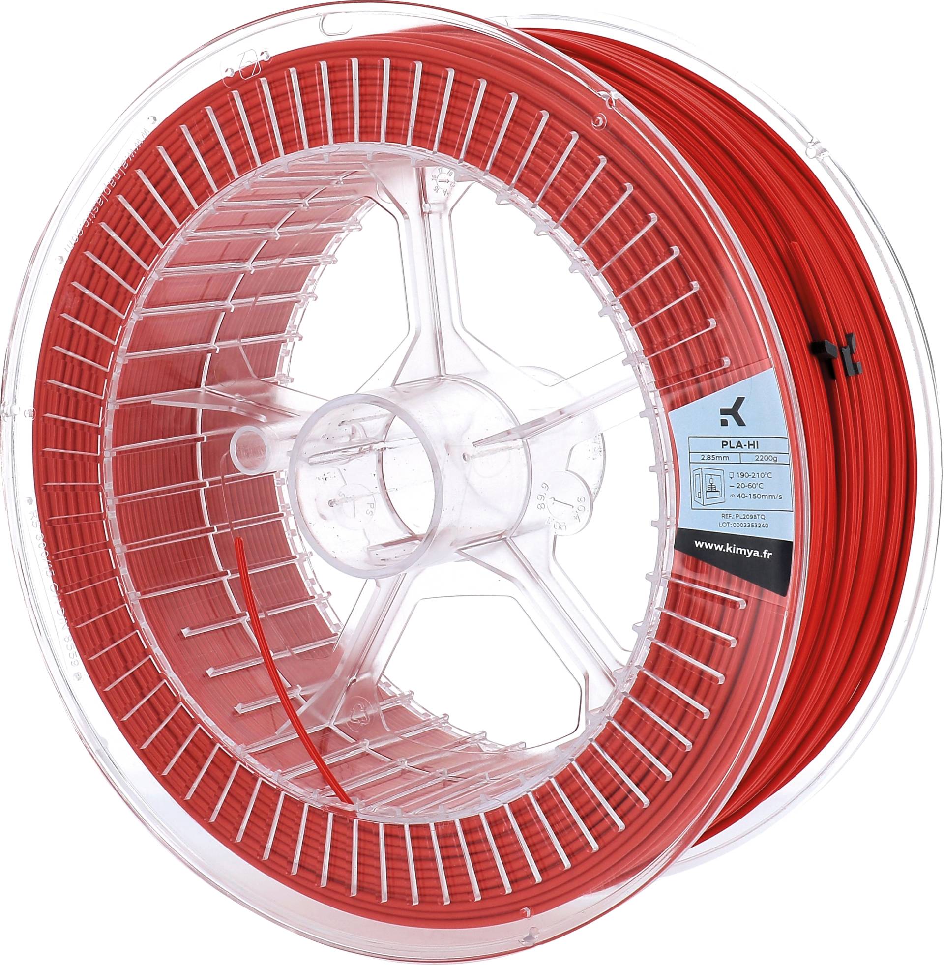 KIMYA PL2098TQ - Filament, PLA-HI, Rot, 2,85 mm, 2.200 g von Kimya