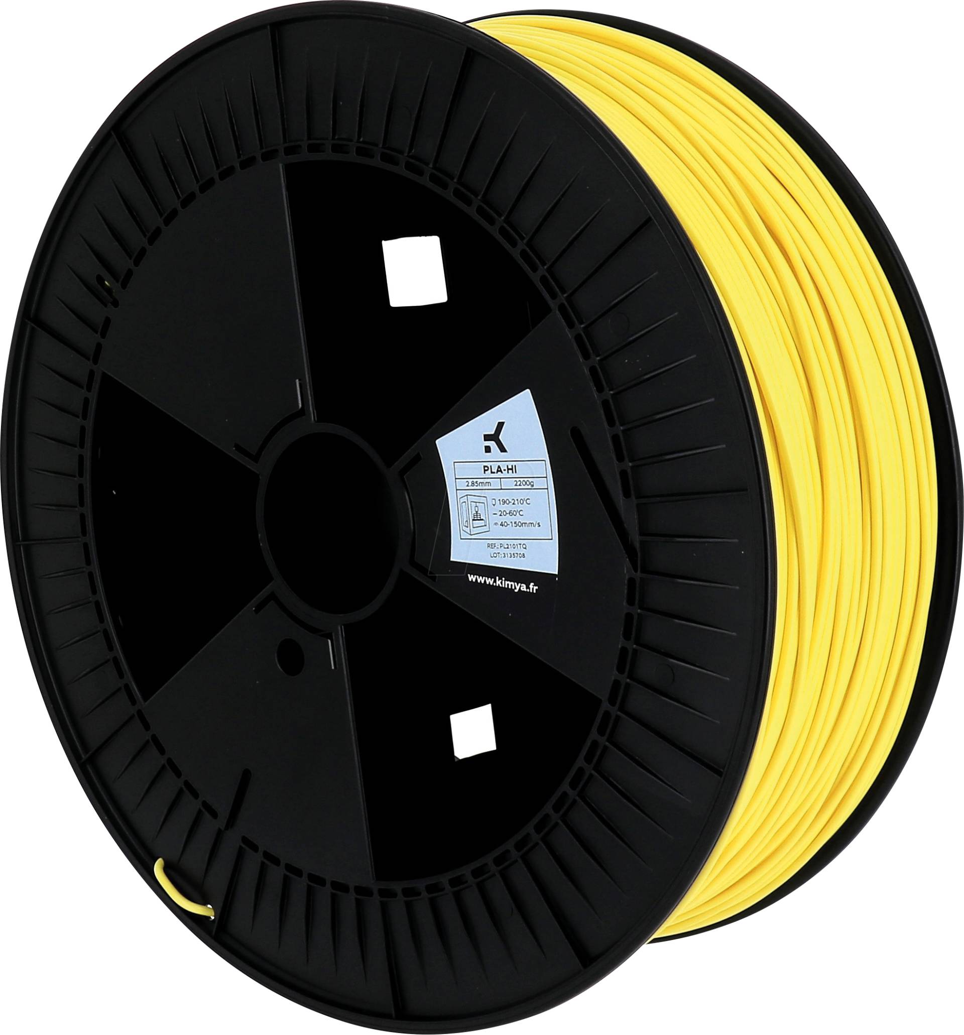 KIMYA PL2101TQ - Filament, PLA-HI, Gelb, 2,85 mm, 2.200 g von Kimya