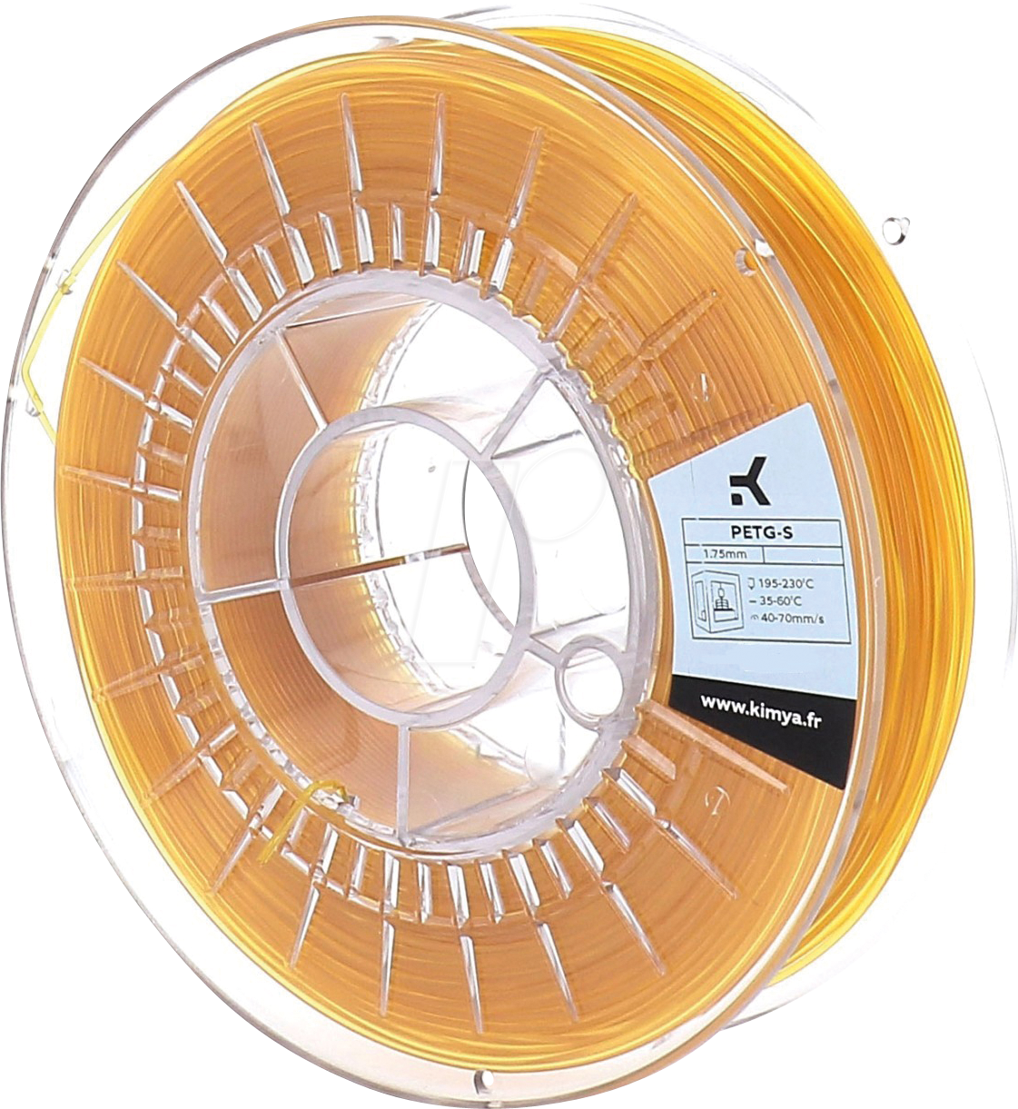 KIMYA PT1020TQ - Filament, PETG-S, Gelb Transluzent, 1,75 mm, 2.200 g von Kimya