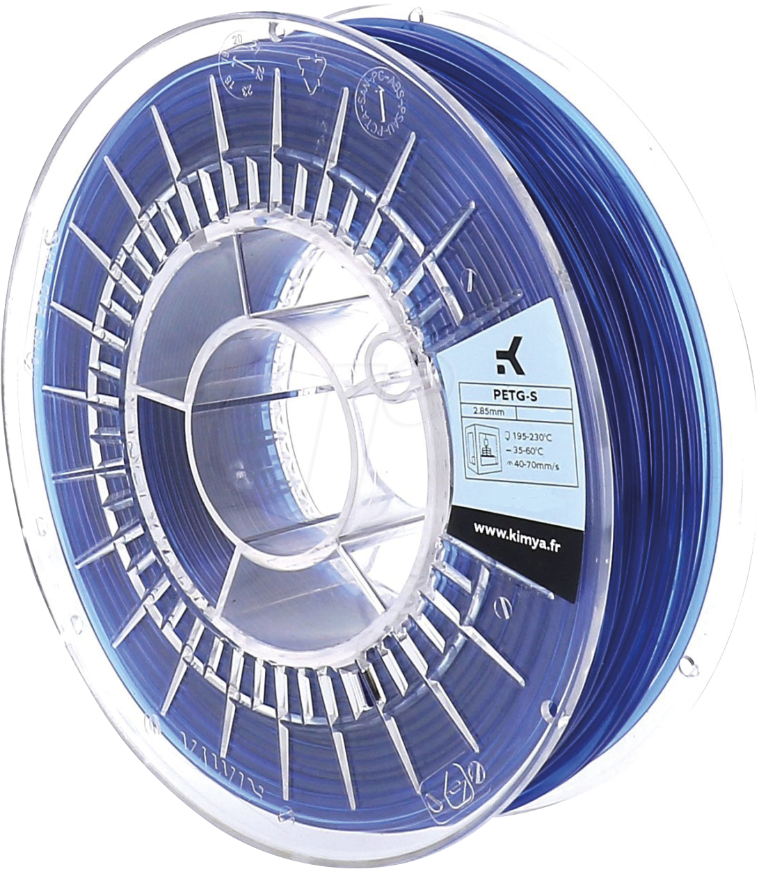 KIMYA PT2018TQ - Filament, PETG-S, Blau Transluzent, 2,85 mm, 2.200 g von Kimya