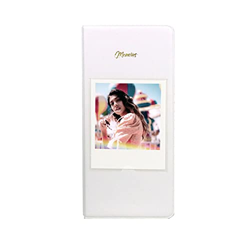 Kimyoaee Fotoalbum für Polaroid 600 Filmkamera, Instax Wide Film Wide 210 Wide 300 Filme, 64 Slots Polaroid Album Storage (weiß) von Kimyoaee