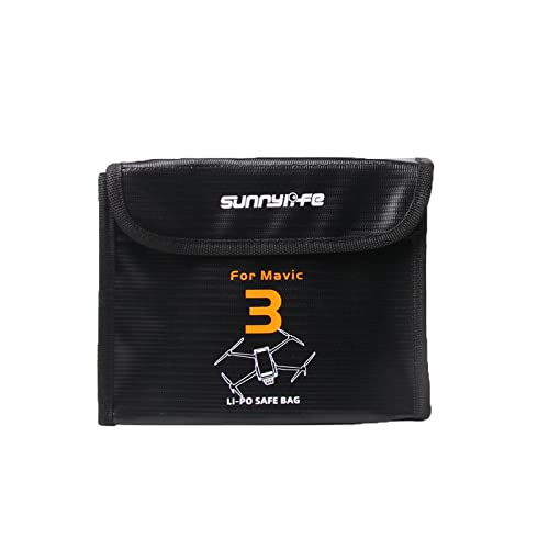 Mavic 3 Pro Akku Aufbewahrungstasche für DJI Mavic 3 Kamera Drohne RC Quadcopter Lipo Safe Pouch Feuerfest Explosionssichere Batterien Schutz für Lagerung und Laden (Halten Sie 3 Batterien) von Kimyoaee