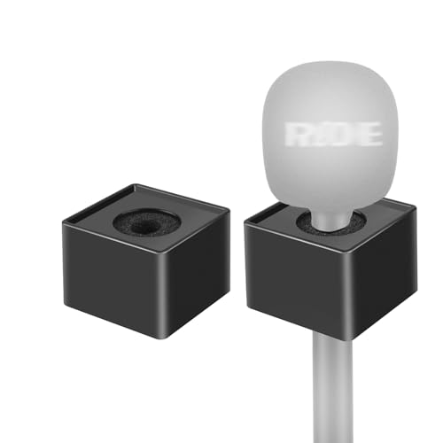 Mikrofon-Flaggenstation für Rode-Interview, kabelloser Go-Handadapter, Mikrofongriff mit Schaumstoff-Adapter, 2 Stück von Kimyoaee