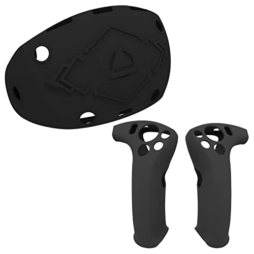 PSVR2 Silikon Hülle Controller Griffe Abdeckung Set für PlayStation VR2 Headset Skin Protector Guard Zubehör Schutz von Kimyoaee