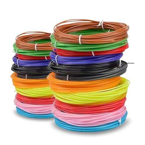 KinderPlatz® 1.75mm PLA-Filament-Set für 3D-Stifte, 100m Gesamt - 10 lebhafte Farben, je 10m, Universelle Kompatibilität mit Standard-3D-Stiften von KinderPlatz