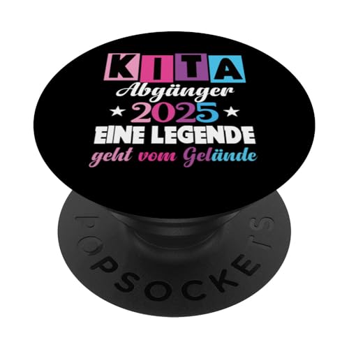 Kinder Kita Abgänger 2025 Schulkind Einschulung Grundschule PopSockets Klebender PopGrip Kinder Kita Abgänger 2025 Schulkind Einschulung Grundschule PopSockets Klebender PopGrip von Kindergarten Abschluss Kita Geschenk Kitaabgänger