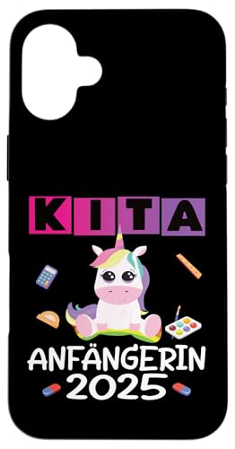 Kita Start Anfang Kinder Kindergartenkind 2025 Unicorn Hülle für iPhone 16 Plus Kita Start Anfang Kinder Kindergartenkind 2025 Unicorn Hülle für iPhone 16 Plus von Kindergarten Kindergartentüte Einhorn Mädchen