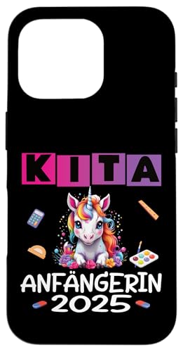 Kita Start Anfang Kinder Kindergartenkind 2025 Unicorn Hülle für iPhone 16 Pro Kita Start Anfang Kinder Kindergartenkind 2025 Unicorn Hülle für iPhone 16 Pro von Kindergarten Kindergartentüte Einhorn Mädchen
