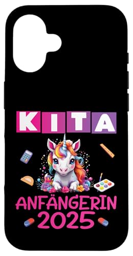 Kita Start Anfang Kinder Kindergartenkind 2025 Unicorn Hülle für iPhone 16 Kita Start Anfang Kinder Kindergartenkind 2025 Unicorn Hülle für iPhone 16 von Kindergarten Kindergartentüte Einhorn Mädchen