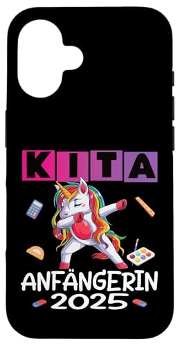 Kita Start Anfang Kinder Kindergartenkind 2025 Unicorn Hülle für iPhone 16 Kita Start Anfang Kinder Kindergartenkind 2025 Unicorn Hülle für iPhone 16 von Kindergarten Kindergartentüte Einhorn Mädchen