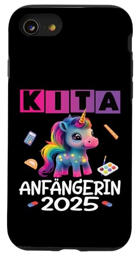Kita Start Anfang Kinder Kindergartenkind 2025 Unicorn Hülle für iPhone SE (2020) / 7 / 8 von Kindergarten Kindergartentüte Einhorn Mädchen