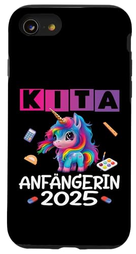 Kita Start Anfang Kinder Kindergartenkind 2025 Unicorn Hülle für iPhone SE (2020) / 7 / 8 von Kindergarten Kindergartentüte Einhorn Mädchen