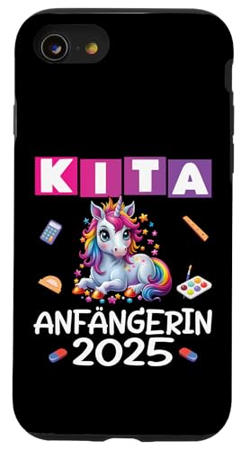 Kita Start Anfang Kinder Kindergartenkind 2025 Unicorn Hülle für iPhone SE (2020) / 7 / 8 von Kindergarten Kindergartentüte Einhorn Mädchen