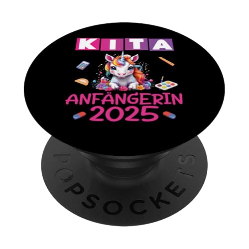 Kita Start Anfang Kinder Kindergartenkind 2025 Unicorn PopSockets Klebender PopGrip Kita Start Anfang Kinder Kindergartenkind 2025 Unicorn PopSockets Klebender PopGrip von Kindergarten Kindergartentüte Einhorn Mädchen