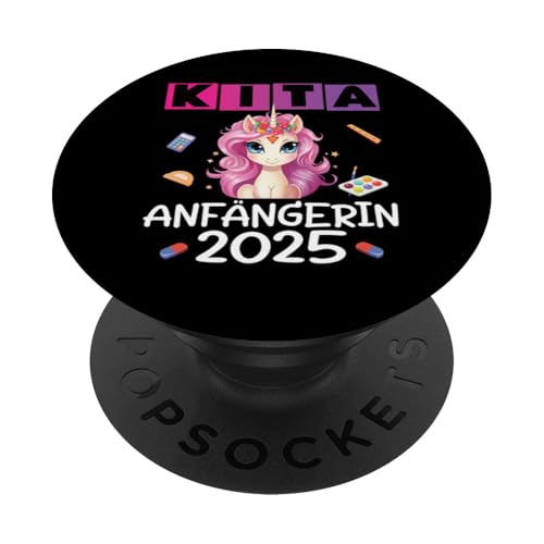 Kita Start Anfang Kinder Kindergartenkind 2025 Unicorn PopSockets Klebender PopGrip Kita Start Anfang Kinder Kindergartenkind 2025 Unicorn PopSockets Klebender PopGrip von Kindergarten Kindergartentüte Einhorn Mädchen