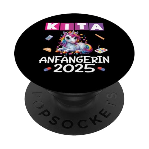 Kita Start Anfang Kinder Kindergartenkind 2025 Unicorn PopSockets Klebender PopGrip Kita Start Anfang Kinder Kindergartenkind 2025 Unicorn PopSockets Klebender PopGrip von Kindergarten Kindergartentüte Einhorn Mädchen