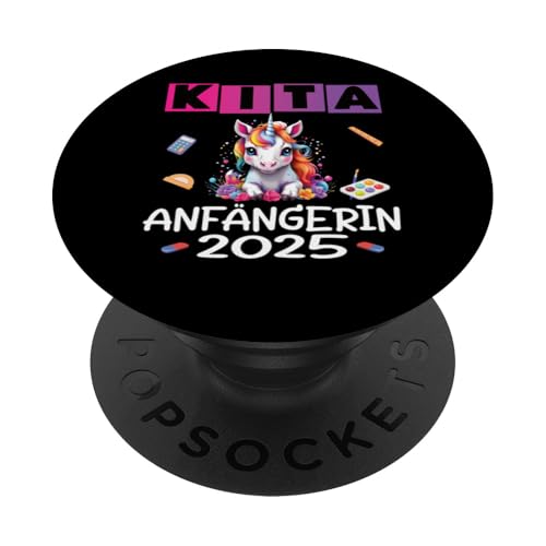 Kita Start Anfang Kinder Kindergartenkind 2025 Unicorn PopSockets Klebender PopGrip Kita Start Anfang Kinder Kindergartenkind 2025 Unicorn PopSockets Klebender PopGrip von Kindergarten Kindergartentüte Einhorn Mädchen
