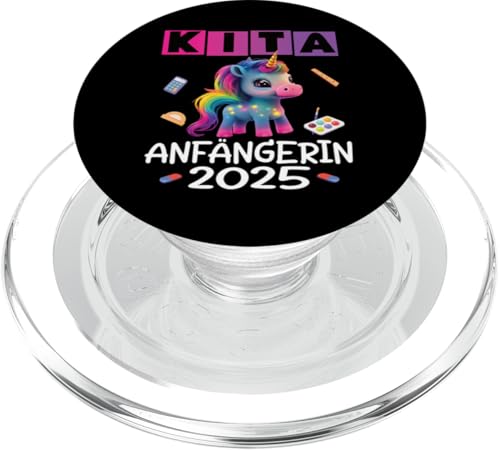 Kita Start Anfang Kinder Kindergartenkind 2025 Unicorn PopSockets PopGrip für MagSafe von Kindergarten Kindergartentüte Einhorn Mädchen