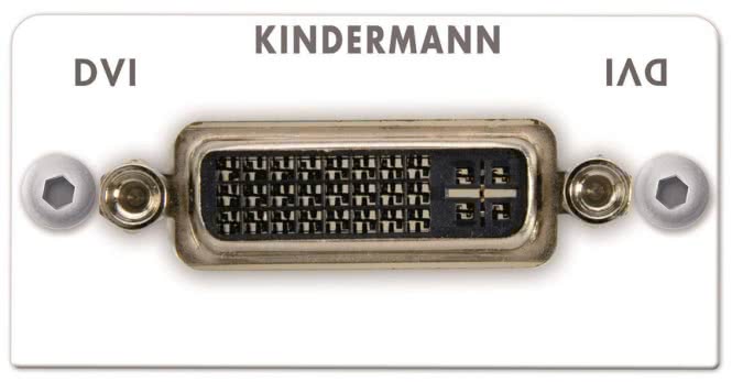 KIND DVI-Anschlussblende weiß 7444AZA502 50x50 1/2 mit Kabelpeitsche von Kindermann GmbH