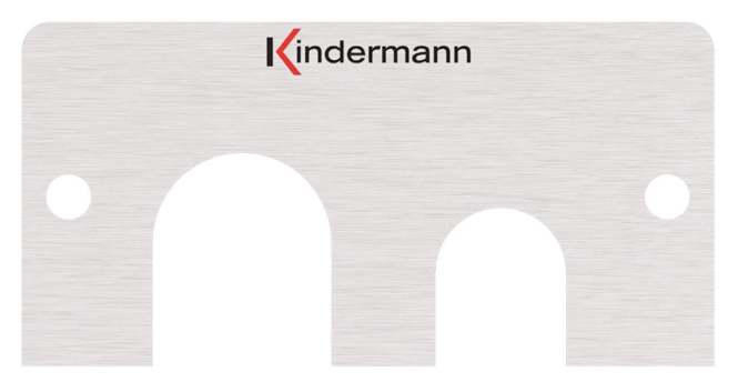 KIND Konnect 50 alu - 7444000444 Blende 1/2 50x50 m.Kabeldurchlass 12+9mm von Kindermann GmbH