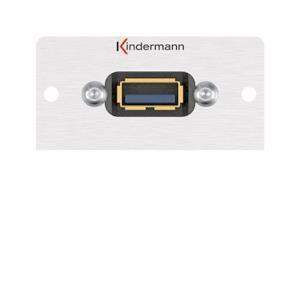 KIND Konnect 50 alu - USB3.0 7444000529 A-Bu/Bu Blende 1/2 50x50 m.Kabelpeitsche von Kindermann GmbH