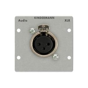Audio XLR Buchse (Vollblende) KINDERMANN 7444-412, 50x50mm, L�tanschluss (7444000412) von Kindermann