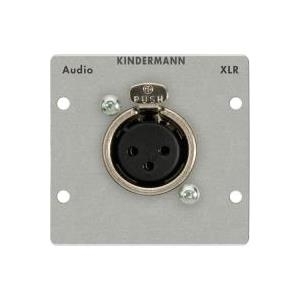 Audio XLR Buchse (Vollblende) KINDERMANN 7444-412, 50x50mm, Lötanschluss (7444000412) von Kindermann