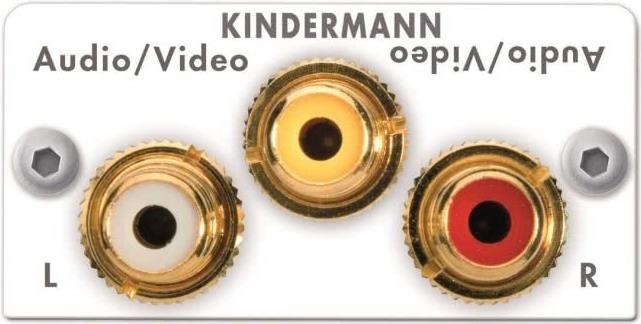 KIND Anschlussblende weiß 7444AZA530 Video/Audio L/R 50x50 1/2 1 (7444AZA530) von Kindermann