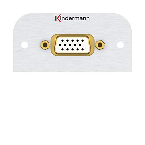 Kindermann 7441000501 VGA Blende mit Kabel Buchse auf Buchse, 54 x 54mm schwarz von Kindermann