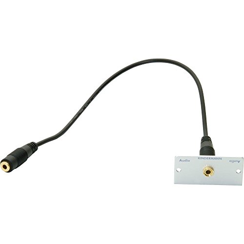 Kindermann 7441000511 Audio 3,5 mm Klinke Blende mit Kabel Buchse auf Buchse, 50 x 50 mm schwarz Kindermann 7441000511 Audio 3,5 mm Klinke Blende mit Kabel Buchse auf Buchse, 50 x 50 mm schwarz von Kindermann