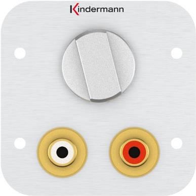 Kindermann 7441000518 2 x RCA Aluminium Steckdose (7441000518) von Kindermann