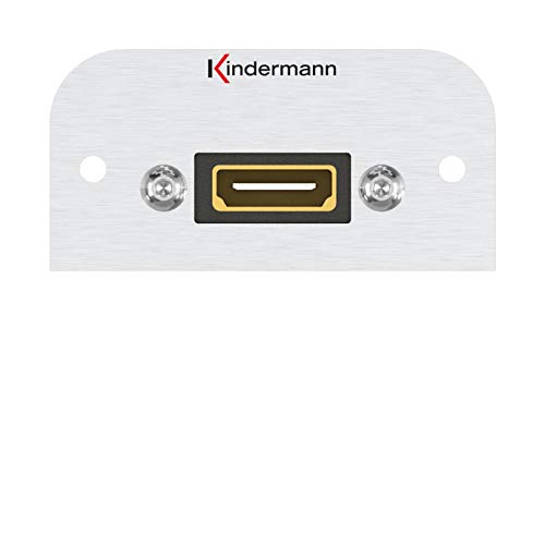 Kindermann 7441000542 HDMI Ethernet Blende mit Kabel Buchse auf Buchse, 54 x 27 mm schwarz von Kindermann