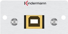 Kindermann 7444000528. Buchsen-Typ: USB B, Module Menge (max): 1 Modul(e). Produktfarbe: Aluminium, Material: Aluminium. Tiefe (min): 4,2 cm (7444000528) von Kindermann