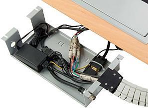 Kindermann 7446 000 020 Kabelgehäuse Tisch/Bank Aluminium (7446000020) von Kindermann
