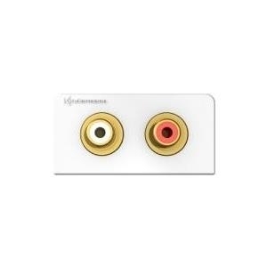 Kindermann 7456?000?510 2 x RCA Weiß Steckdose (7456000510) von Kindermann