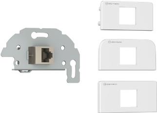 Kindermann 7456-423 Cat-6/6A (RJ45) Anschlussblende Sch./Klemmt., w/RAL 9010 (7456000423) von Kindermann