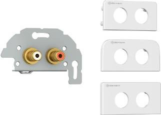 Kindermann 7456000410 2 x RCA Grau - Weiß Steckdose (7456000410) von Kindermann