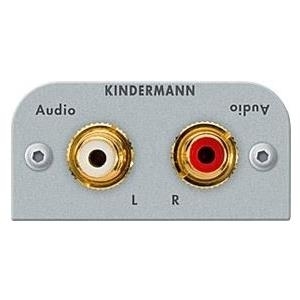 Kindermann Audio L/R E. 7441-510 54x54 mit Kabelpeitsche (7441000510) von Kindermann