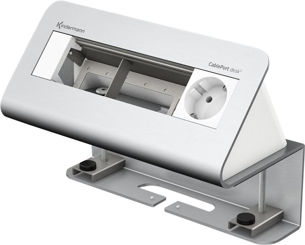 Kindermann CablePort desk² 4-fold - Steckdosengehäuse - Oberfläche montierbar - Strom (7430000051) von Kindermann