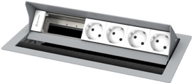 Kindermann CablePort standard² 6-fold - Steckdosengehäuse für Unterputzmontage - Spannungsversorgung X 4 - Silber, RAL 9006 Kindermann CablePort standard² 6-fold - Steckdosengehäuse für Unterputzmontage - Spannungsversorgung X 4 - Silber, RAL 9006 von Kindermann
