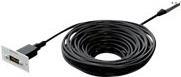 Kindermann Konnect 50 alu - Highspeed - HDMI-Kabel mit Ethernet - HDMI weiblich Paneel montierbar zu mikro HDMI männlich gerade - 10,0m - Hybrid Kupfer/Kohlefaser - Active Optical Cable (AOC), Support von 4K 60 Hz (7444000710) von Kindermann