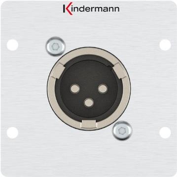 Kindermann Konnect 50 alu - Modulares Faceplate-Snap-In - 3 PIN XLR (7444000416) von Kindermann