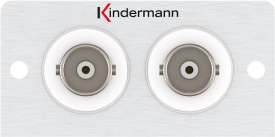 Kindermann Konnect 50 alu - Modulares Faceplate-Snap-In - BNC X 2 (7444000538) von Kindermann